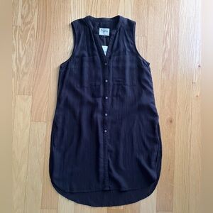 NWT Holding Horses Black Sleeveless Button-Up Tunic from Anthropologie